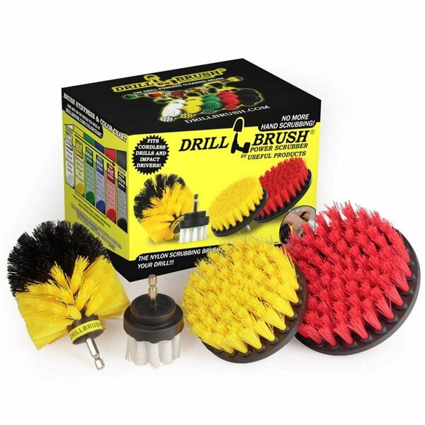 Beautyblade 5 in. Soft & Medium Bristle Metal Handle Drill Brush Set, Multi Color BE3306532